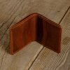 Personalized Full-Grain Leather Bifold Wallet, Classic — Kalyon in Brown Personalized Full-Grain Leather Bifold Wallet, Classic — Kalyon in Brown