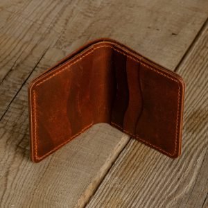Personalized Full-Grain Leather Bifold Wallet, Classic — Kalyon in Brown