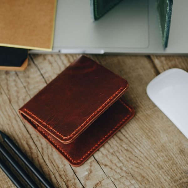 Personalized Full-Grain Leather Bifold Wallet, Classic — Kalyon — in use Personalized Full-Grain Leather Bifold Wallet, Classic — Kalyon — in use