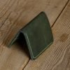 Personalized Full-Grain Leather Bifold Wallet, Classic — Kalyon in Green Personalized Full-Grain Leather Bifold Wallet, Classic — Kalyon in Green