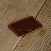 Personalized Full-Grain Leather Card Holder, 2 Pockets — Felenk in Brown