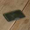 Personalized Full-Grain Leather Card Holder, 2 Pockets — Felenk in Green