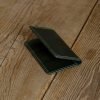 Personalized Full-Grain Leather Card Wallet, 6 Pockets — Gabya in Green