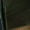 Personalized Full-Grain Leather Card Wallet, 6 Pockets — Gabya in Green