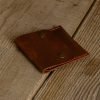 Personalized Full-Grain Leather Coin Purse — Jale in Brown