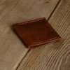 Personalized Full-Grain Leather Coin Purse — Jale in Brown