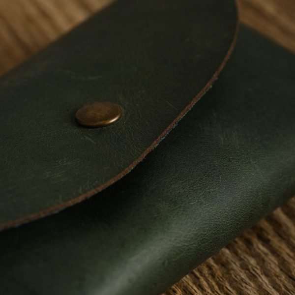 Personalized Full-Grain Leather Glasses Case — Oscar in Green Personalized Full-Grain Leather Glasses Case — Oscar in Green