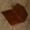 Personalized Full-Grain Leather Long Wallet with Phone Pocket — Seren in Brown