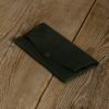 Personalized Full-Grain Leather Long Wallet with Phone Pocket — Seren in Green