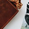 Personalized Full-Grain Leather Passport Holder — Alesta — in use