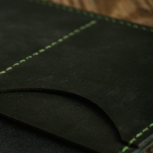 Personalized Full-Grain Leather Passport Holder — Alesta in Green