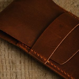 Personalized Full-Grain Leather Pen Case — Alfa in Brown