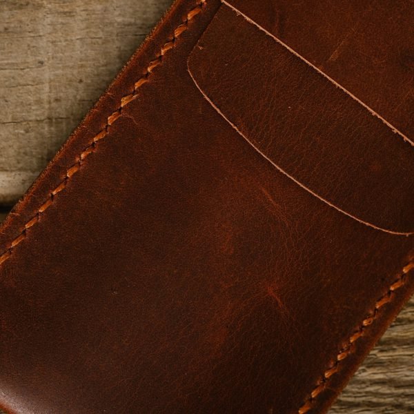 Personalized Full-Grain Leather Pen Case — Alfa in Brown