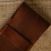 Personalized Full-Grain Leather Pen Case — Alfa in Brown