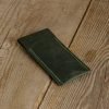 Personalized Full-Grain Leather Pen Case — Alfa in Green