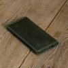 Personalized Full-Grain Leather Travel Organizer Wallet — Zuhal in Green