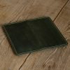 Personalized Full-Grain Leather Travel Organizer Wallet — Zuhal in Green