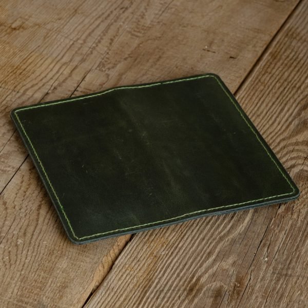 Personalized Full-Grain Leather Travel Organizer Wallet — Zuhal in Green