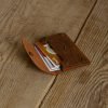 Personalized Minimalist Full-Grain Leather Card Holder — İstif in Brown