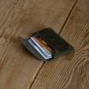 Personalized Minimalist Full-Grain Leather Card Holder — İstif in Green