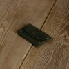 Personalized Minimalist Full-Grain Leather Card Holder — İstif in Green