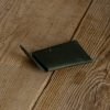 Personalized Slim Full-Grain Leather Card Wallet — Deniz in Green